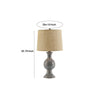 Bellied Ceramic Base Table Lamp with Drum Shade Beige and Gray By Casagear Home BM230980