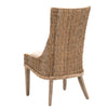 Interwoven Wicker Dining Chair with Fabric Seat Set of 2 Brown By Casagear Home BM231083