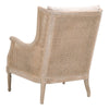 Wooden Accent Club Chair with Rattan Cane Back Brown and Beige By Casagear Home BM231095