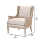 Wooden Accent Club Chair with Rattan Cane Back Brown and Beige By Casagear Home BM231095