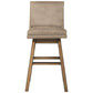 43’’ Leatherette Padded Swivel Barstool Set of 2 Beige By Casagear Home BM231378