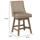 39’’ Leatherette Padded Swivel Barstool Set of 2 Beige By Casagear Home BM231381