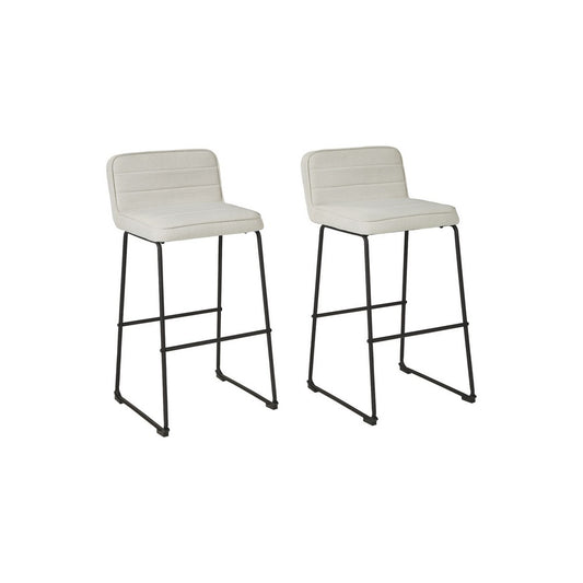 40’’ Channel Stitched Low Fabric Barstool Set of 2 Gray By Casagear Home BM231390