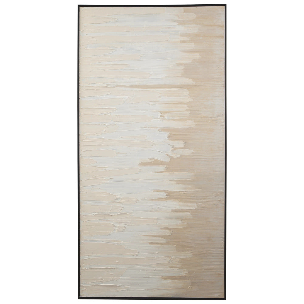 59.06’ Abstract Design Canvas Wall Art,Beige and Off White By Casagear Home BM231394