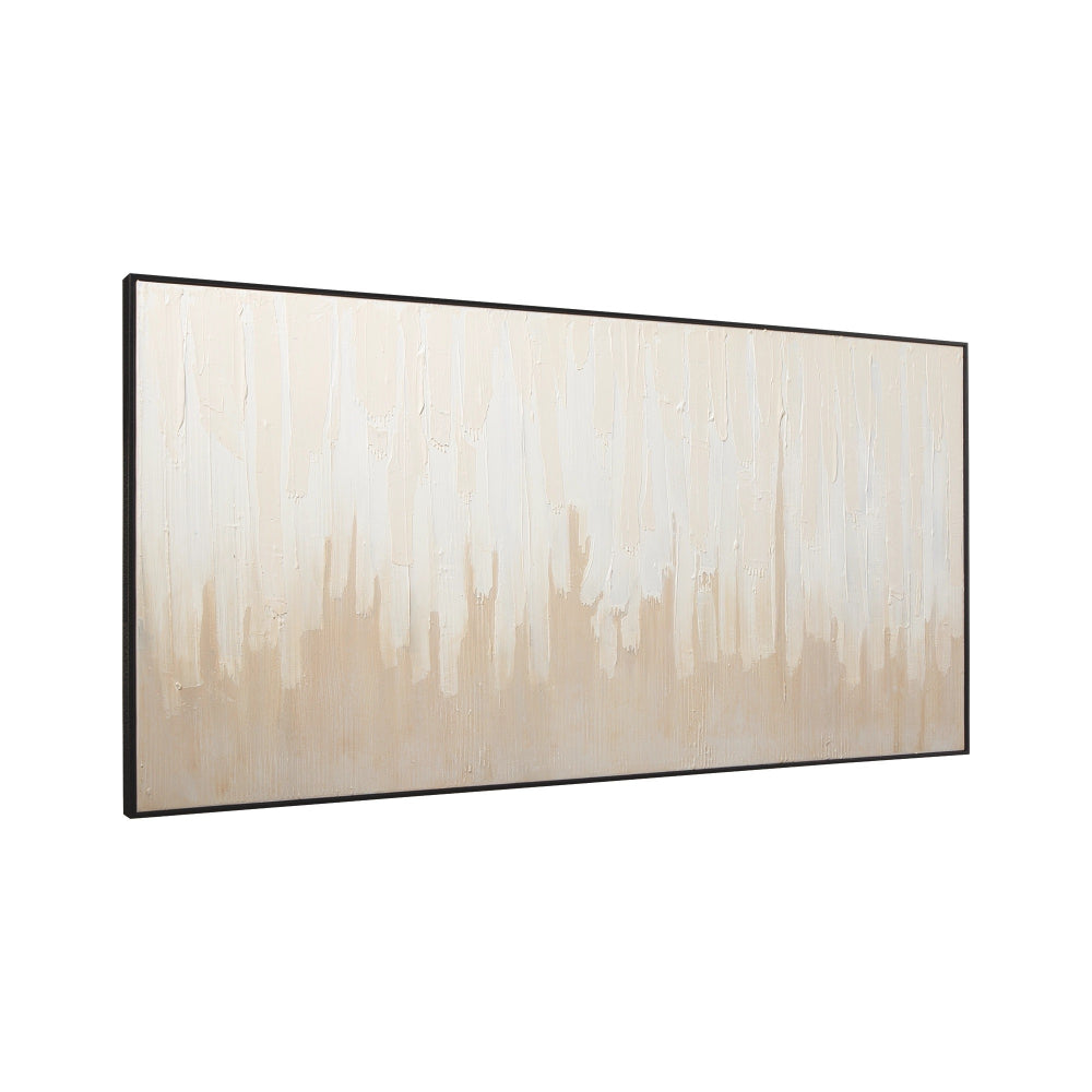 59.06’ Abstract Design Canvas Wall Art,Beige and Off White By Casagear Home BM231394