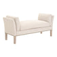 Padded Fabric Bench with Flared Arms and Nailhead Trim Beige By Casagear Home BM231500