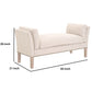 Padded Fabric Bench with Flared Arms and Nailhead Trim Beige By Casagear Home BM231500