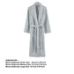 Marseille Fabric Bathrobe with Shawl Collar The Urban Port Gray By Casagear Home BM231753