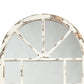 Wooden Window Pane Design Accent Mirror Antique White By Casagear Home BM231928