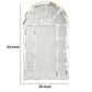 Wooden Window Pane Design Accent Mirror Antique White By Casagear Home BM231928