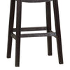 Curved Leatherette Bar Stool with Nailhead Trim Set of 2 Black By Casagear Home BM232000