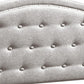 Button Tufted Queen Burlap Bed with Curved Headboard Light Brown By Casagear Home BM232024