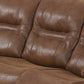 41 Inch leatherette Reclining Sofa with USB Port Brown By Casagear Home BM232084