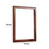 36 Inches Rectangular Wood Encased Mirror Brown By Casagear Home BM232105