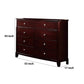 55 Inches 8 Drawer Wooden Dresser with Chamfered Legs Brown By Casagear Home BM232108