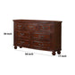 58 Inches 7 Drawer Engraved Wooden Dresser Brown By Casagear Home BM232126