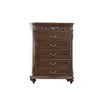 53 Inches 6 Drawer Engraved Wooden Chest, Brown By Casagear Home