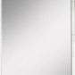 Vertical Faux Marble Framed Wall Mirror White and Silver By Casagear Home BM232158