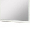 Vertical Faux Marble Framed Wall Mirror White and Silver By Casagear Home BM232158