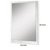 Vertical Faux Marble Framed Wall Mirror White and Silver By Casagear Home BM232158