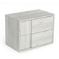 Wooden Nightstand with 2 Self Closing Drawers White By Casagear Home BM232247