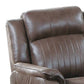 Fabric Manual Loveseat with 2 Cupholders and Console Brown By Casagear Home BM232605