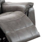 Fabric Manual Recliner Chair with Pillow Top Arms Gray By Casagear Home BM232607