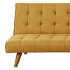 Fabric Adjustable Sofa with Tufted Details and Splayed Legs Yellow By Casagear Home BM232613