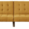 Fabric Adjustable Sofa with Tufted Details and Splayed Legs Yellow By Casagear Home BM232613