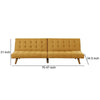 Fabric Adjustable Sofa with Tufted Details and Splayed Legs Yellow By Casagear Home BM232613