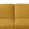 Fabric Adjustable Sofa with Chevron Pattern and Splayed Legs Yellow By Casagear Home BM232615