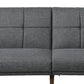 Fabric Adjustable Sofa with Square Tufted Back Light Gray By Casagear Home BM232618