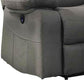 Stitched Leatherette Power Motion Loveseat with Pillow Top Arms Gray By Casagear Home BM232634