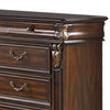 9 Drawer Wooden Dresser with Molded and Carved Details Brown By Casagear Home BM232650