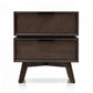 28 Inch Wooden Nightstand with 2 Drawers Brown By Casagear Home BM232793