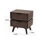 28 Inch Wooden Nightstand with 2 Drawers Brown By Casagear Home BM232793