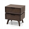 28 Inch Wooden Nightstand with 2 Drawers Brown By Casagear Home BM232793