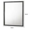 Wall Mirror with Rectangle Frame and Natural Wood Grain Details Gray By Casagear Home BM232852