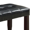 Dining Bench with Faux Leather Upholstery and Chamfered Feet Black By Casagear Home BM232883