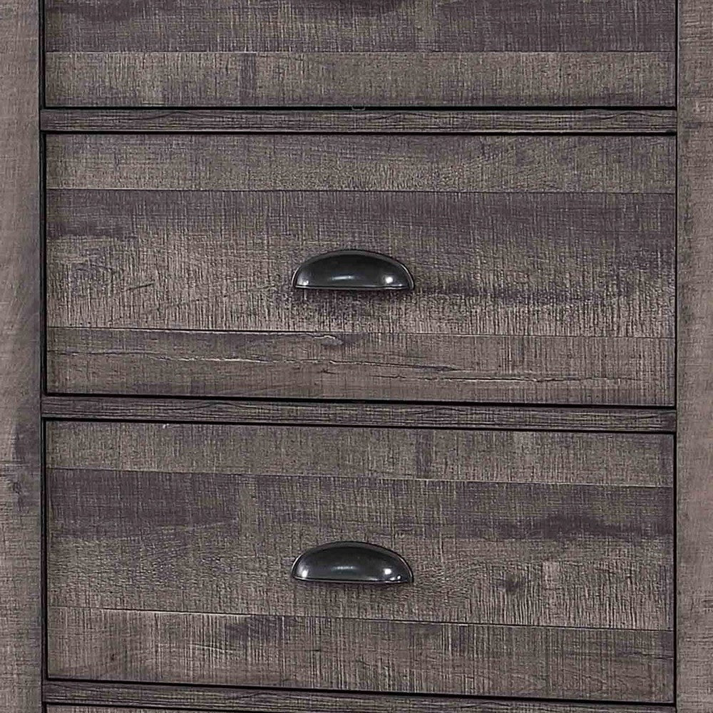 48 inch 4 Drawer Wooden Chest with Cup Pulls Gray By Casagear Home BM232918