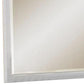 Wooden Wall Mirror with Rectangular Framework White By Casagear Home BM232976