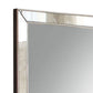 Wooden Wall Mirror with Beveled Edges and Mounting Hardware Silver By Casagear Home BM232979