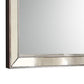 Wooden Wall Mirror with Beveled Edges and Mounting Hardware Silver By Casagear Home BM232979