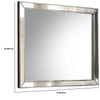 Wooden Wall Mirror with Beveled Edges and Mounting Hardware Silver By Casagear Home BM232979