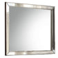 Wooden Wall Mirror with Beveled Edges and Mounting Hardware, Silver By Casagear Home