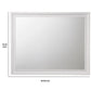 Wooden Rectangular Wall Mirror with Beveled Edges White By Casagear Home BM232982