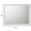 Wooden Rectangular Wall Mirror with Beveled Edges White By Casagear Home BM232982