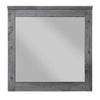 Traditional Wooden Wall Mirror with Rustic Style, Gray By Casagear Home