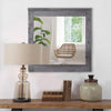 Traditional Wooden Wall Mirror with Rustic Style Gray By Casagear Home BM232989