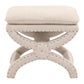 21 Inches Pillow Top Ottoman with Criss Cross Base Beige By Casagear Home BM233016